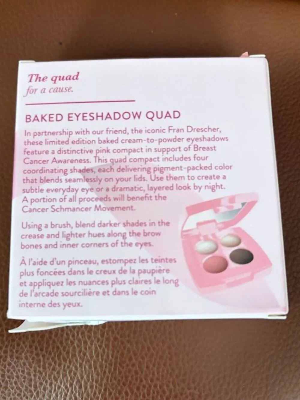 LAURA GELLER NEW YORK Baked Eyeshadow Quad Pink Buttercream NWT